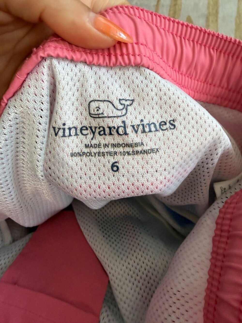 VINEYARD VINES Boys Pink Blue Swim Trunks Shorts Size 6 - Picture 3 of 6